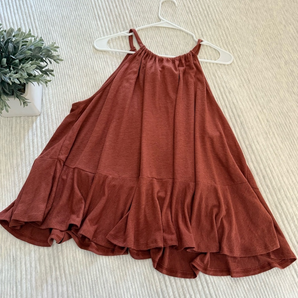 Old Navy Terracotta Ruffle Tank Top